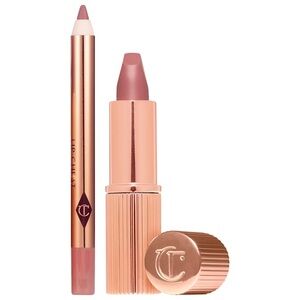 BNIB Charlotte Tilbury Pillow Talk Lip Kit in Matte Pillow Talk (Nude Pink)